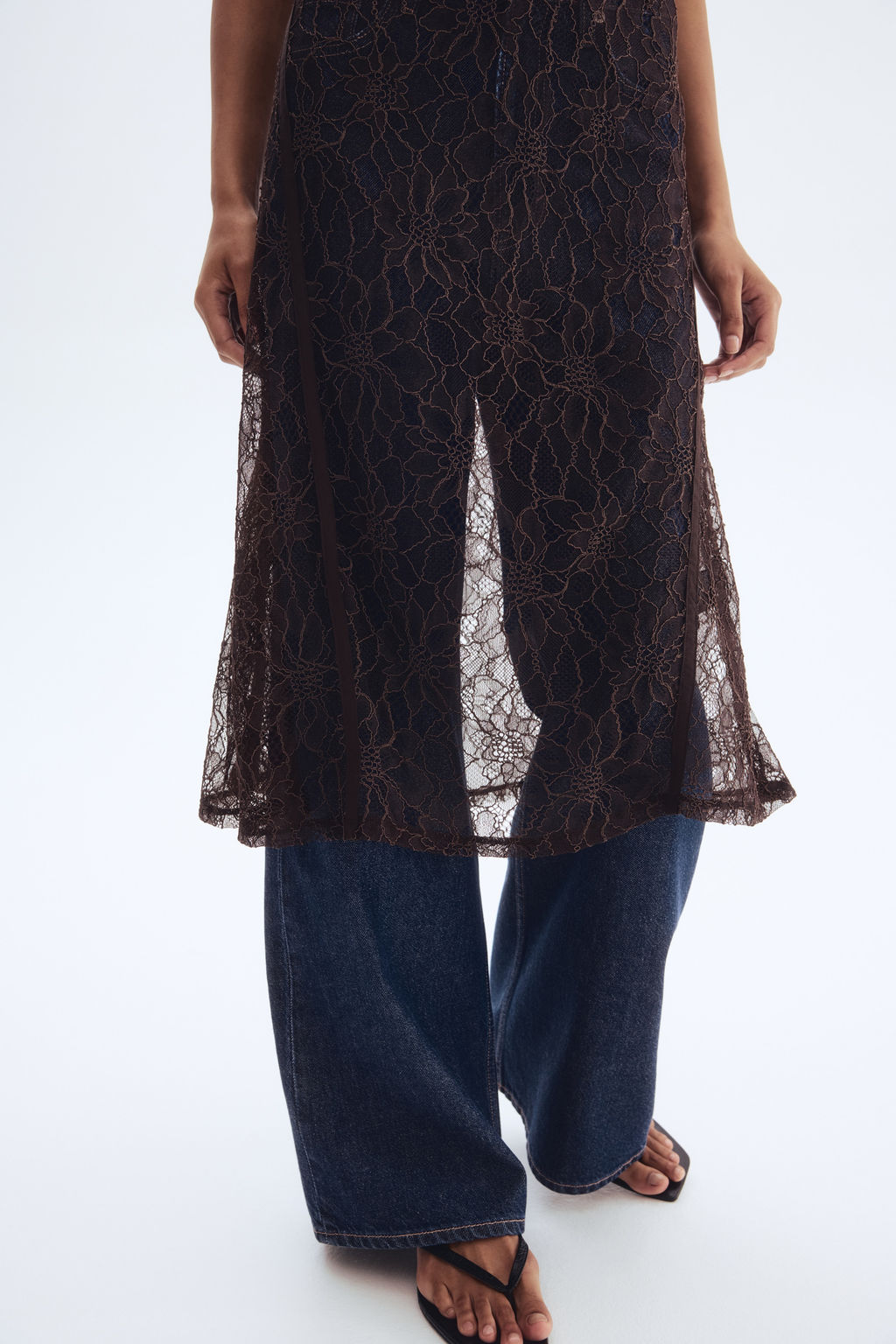 Vestido de encaje con tirantes espagueti - H&m фото 6