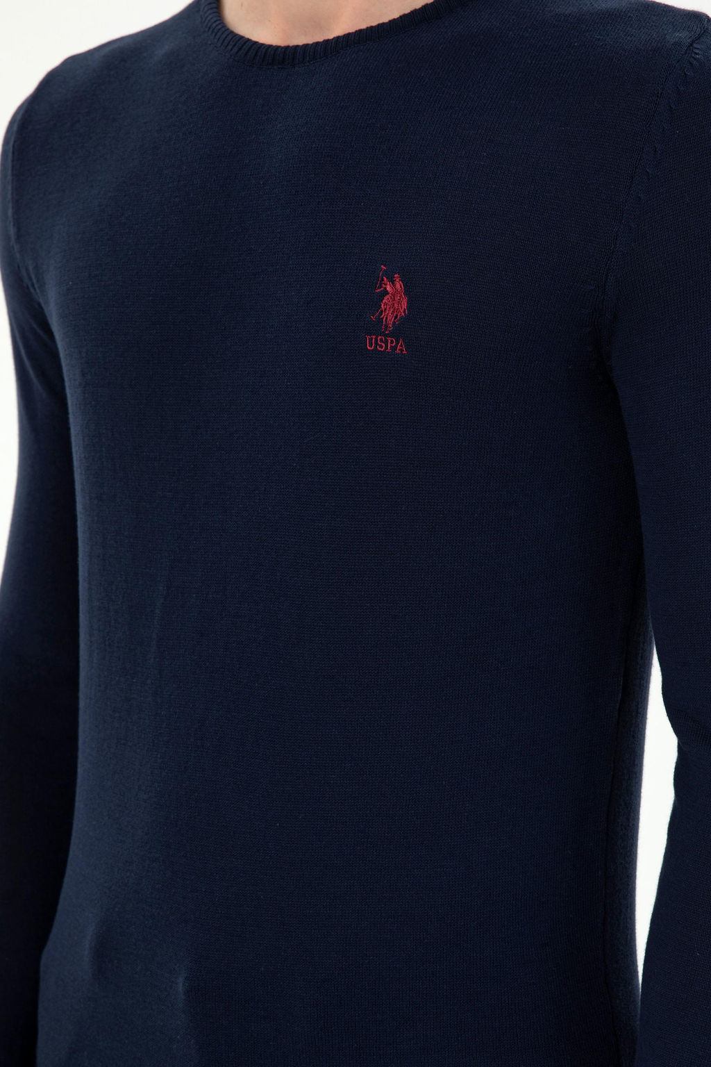 Мужской темно-синий базовый свитер Скидка 30% на трикотаж в корзине - U.s. polo assn фото 7