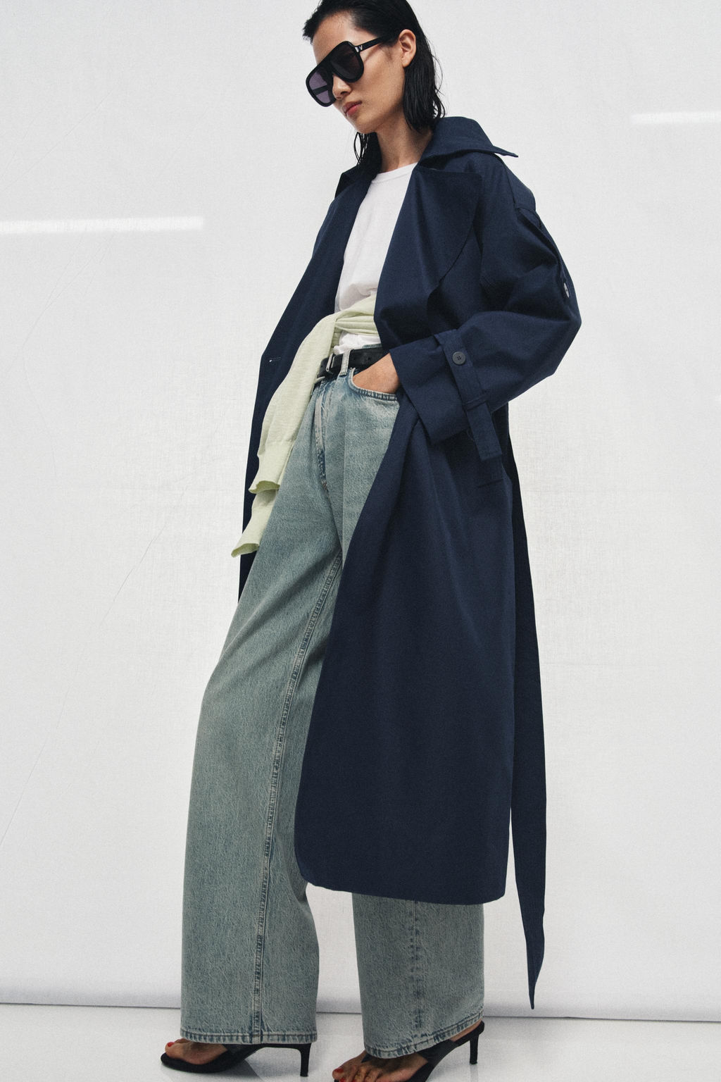 TRENCH OVERSIZE CINTUR?N ZW COLLECTION / Azul - Zara фото 2