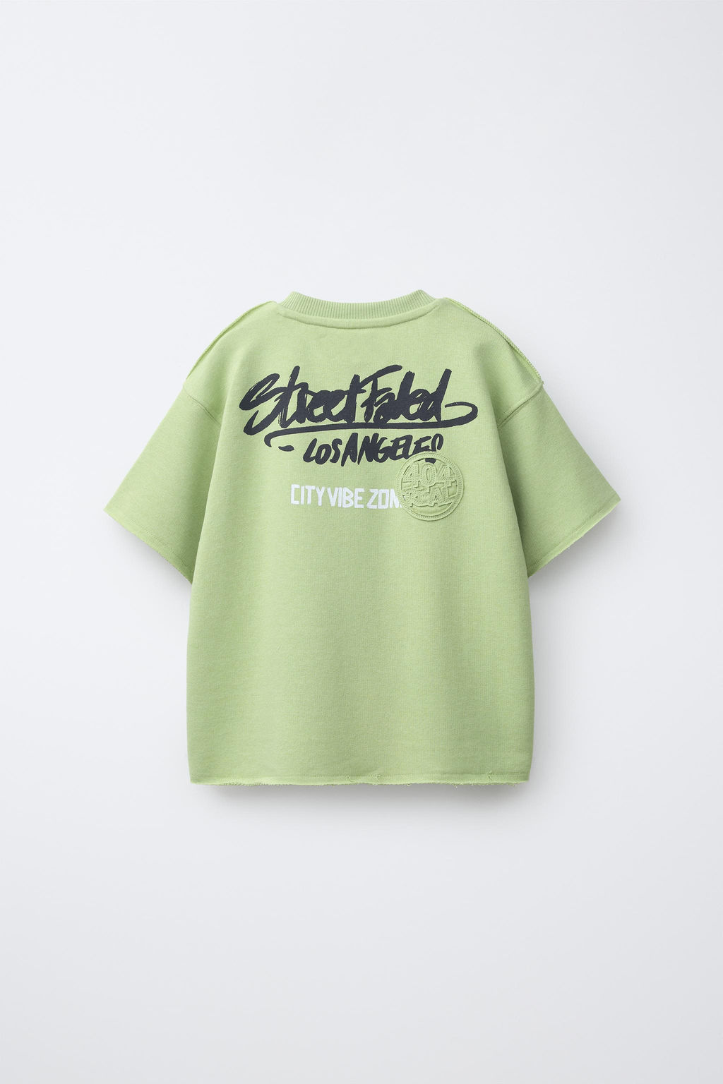 SUDADERA MANGA CORTA GRAFFITI / verde lavado - Zara фото 2