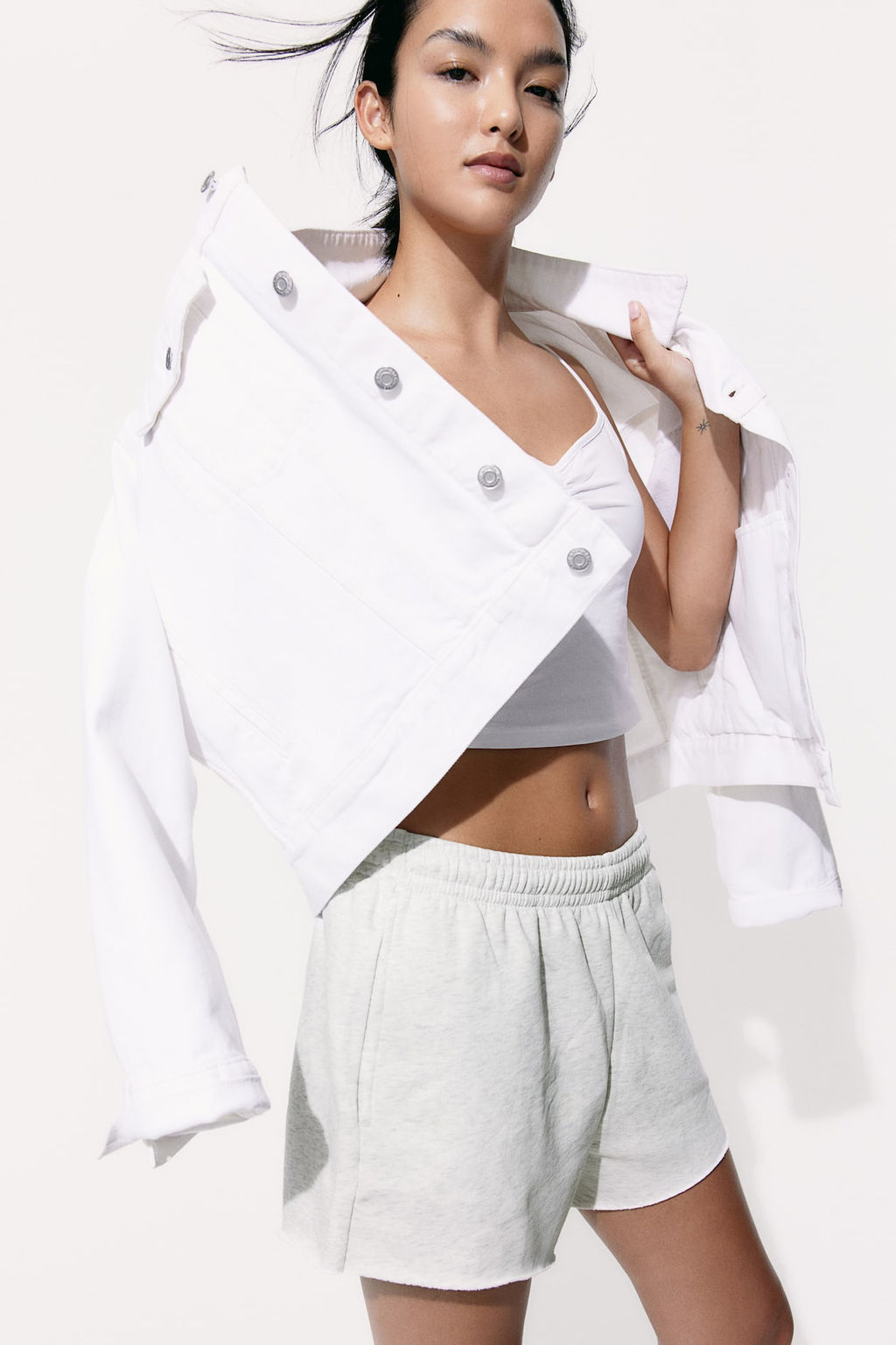 Pantalon corto en sudadera - H&m фото 3