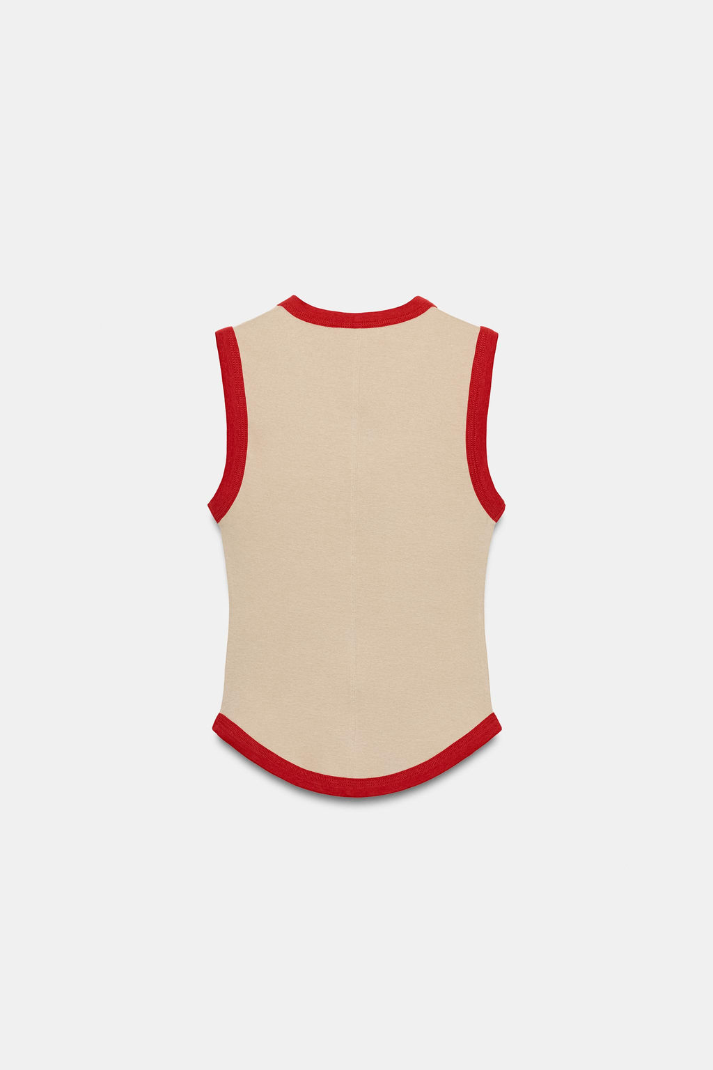 CAMISETA VIVOS CONTRASTE / Beige - Zara фото 5