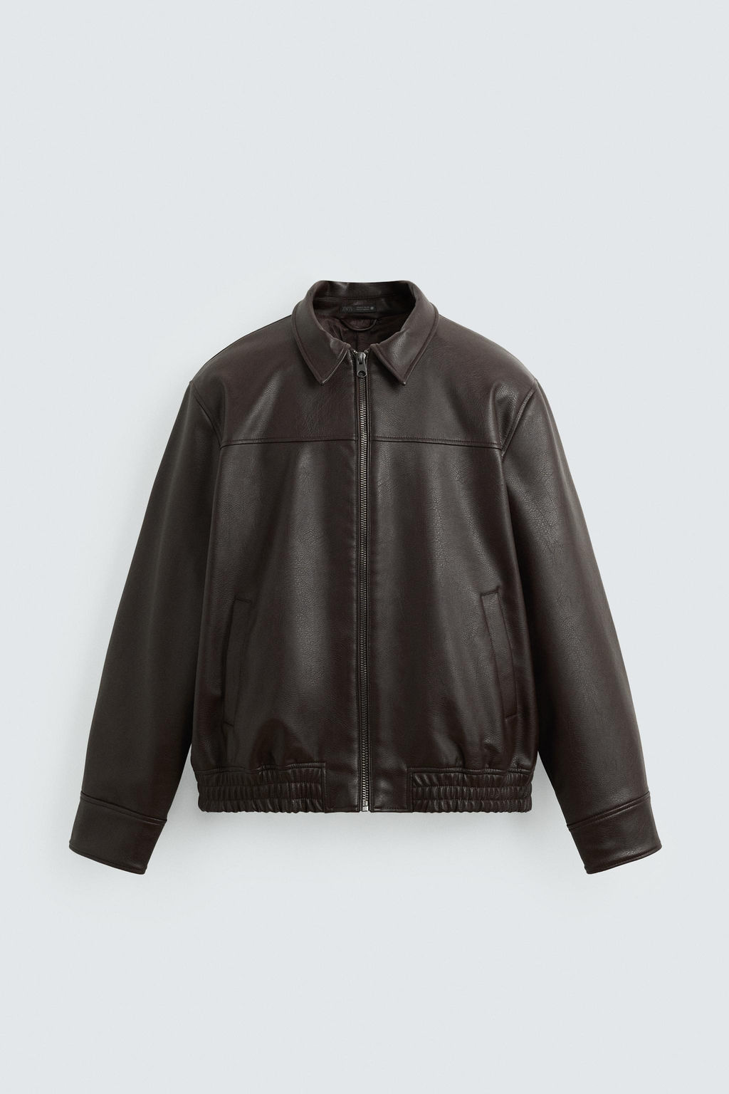 CAZADORA BOMBER EFECTO PIEL / Marr?n chocolate - Zara фото 7
