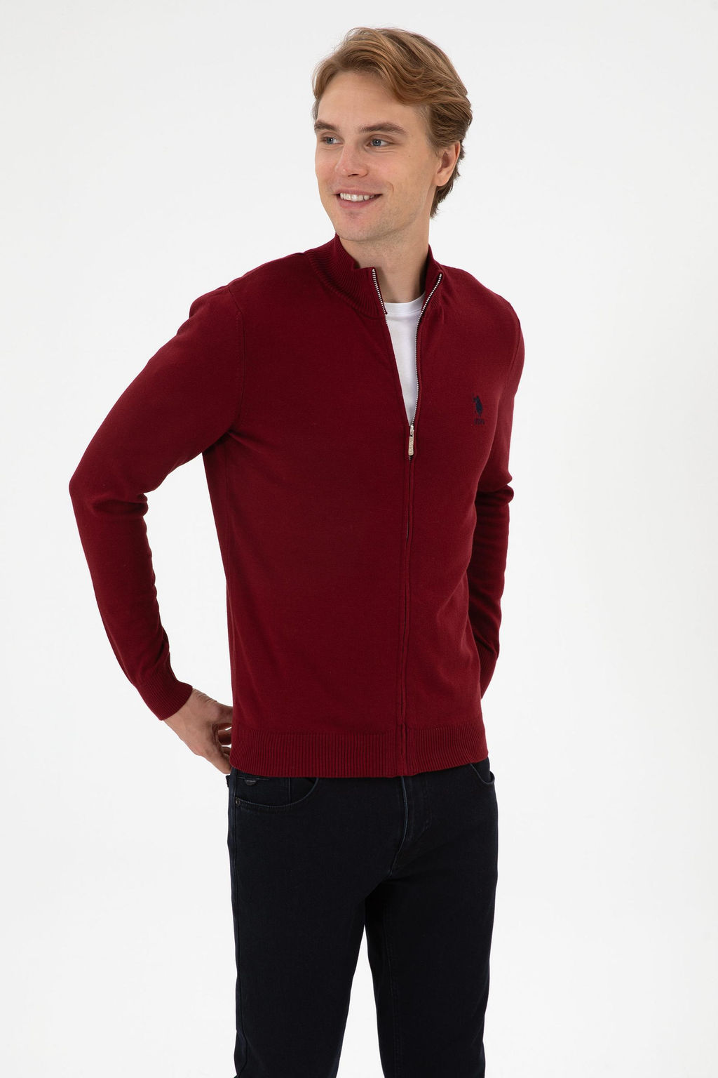 Erkek Bordo Basic Triko H_rka Sepette S_rpriz _ndirim - U.s. polo assn фото 3