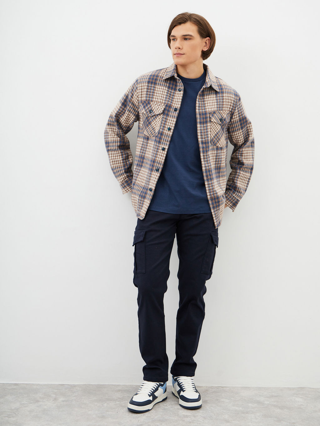 Мужские джинсы Карго утеплённые - Mossmore фото 32