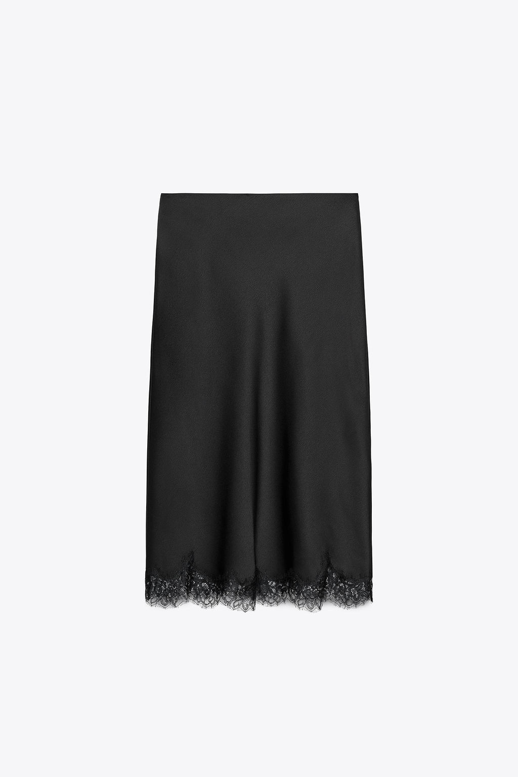 ZW COLLECTION SATIN LACE SKIRT - Zara фото 5