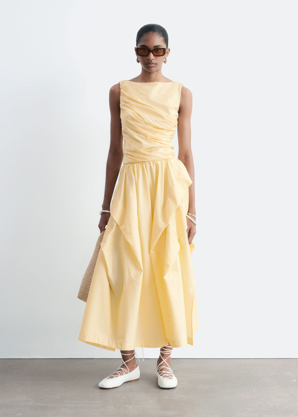 Falda midi fruncida - H&m фото 3