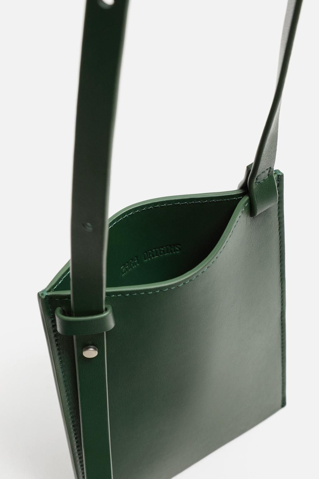 LEATHER MINI CROSSBODY BAG - Zara фото 5