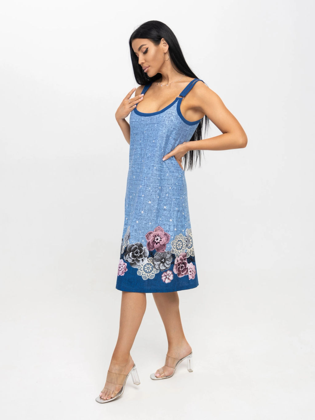Сарафан женский, цвет синий