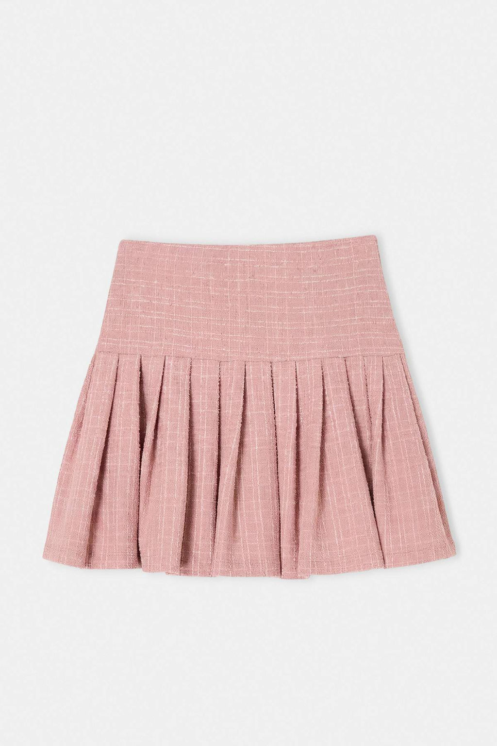 Pembe Ekose / _izgili Mini Pilili Skater K_sa Mini T_vit _rme Etek TWOAW27ET00002 - Trendyolmilla фото 7