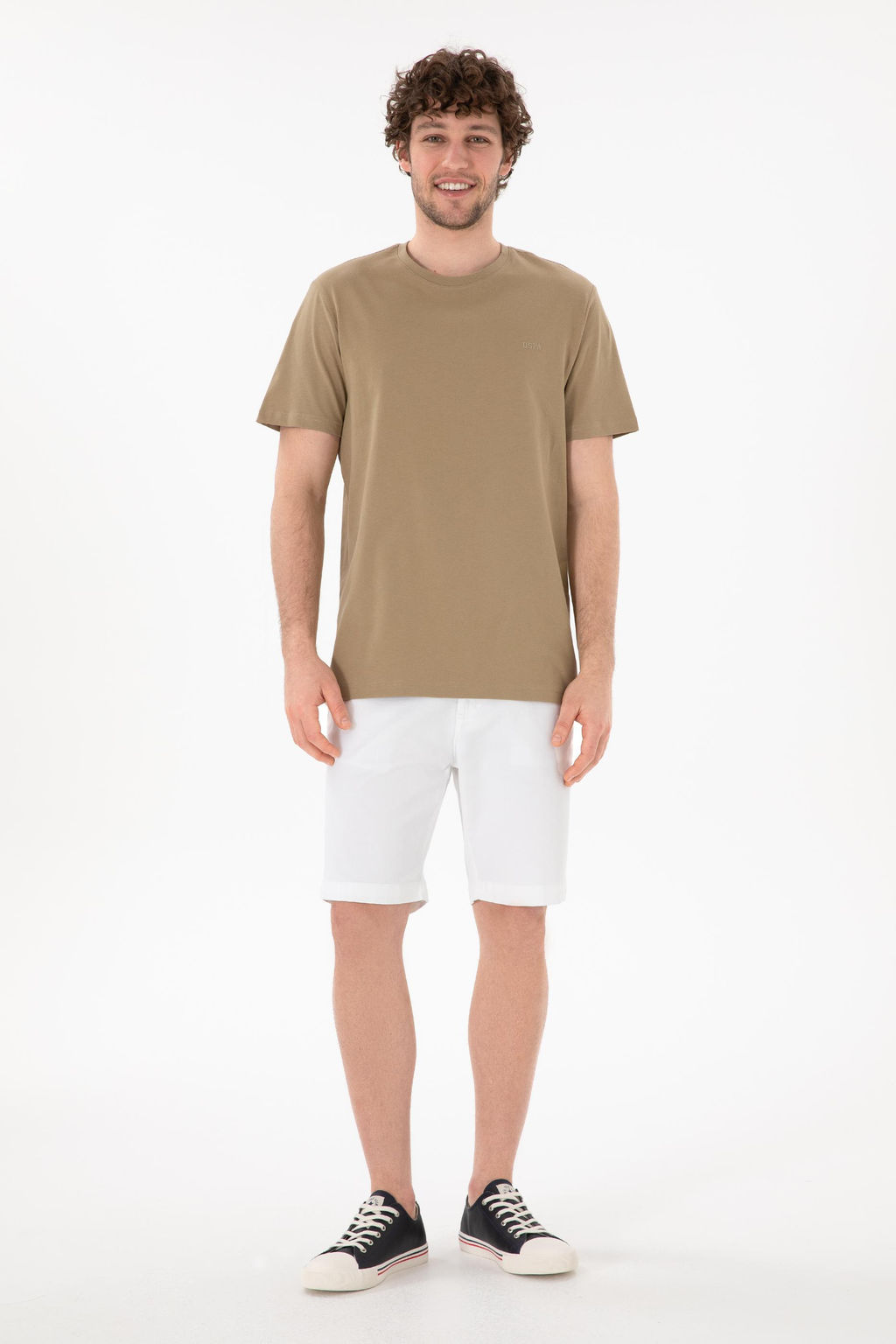 Erkek Regular Fit Bisiklet Yaka Haki Basic Ti__rt Sepette S_rpriz _ndirim - U.s. polo assn фото 5