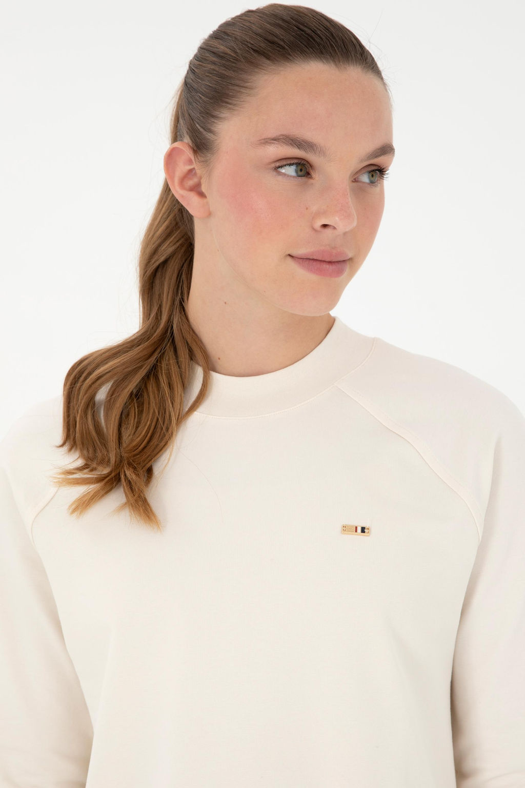 Женский кремовый свитшот Неожиданная скидка в корзине - U.s. polo assn фото 2