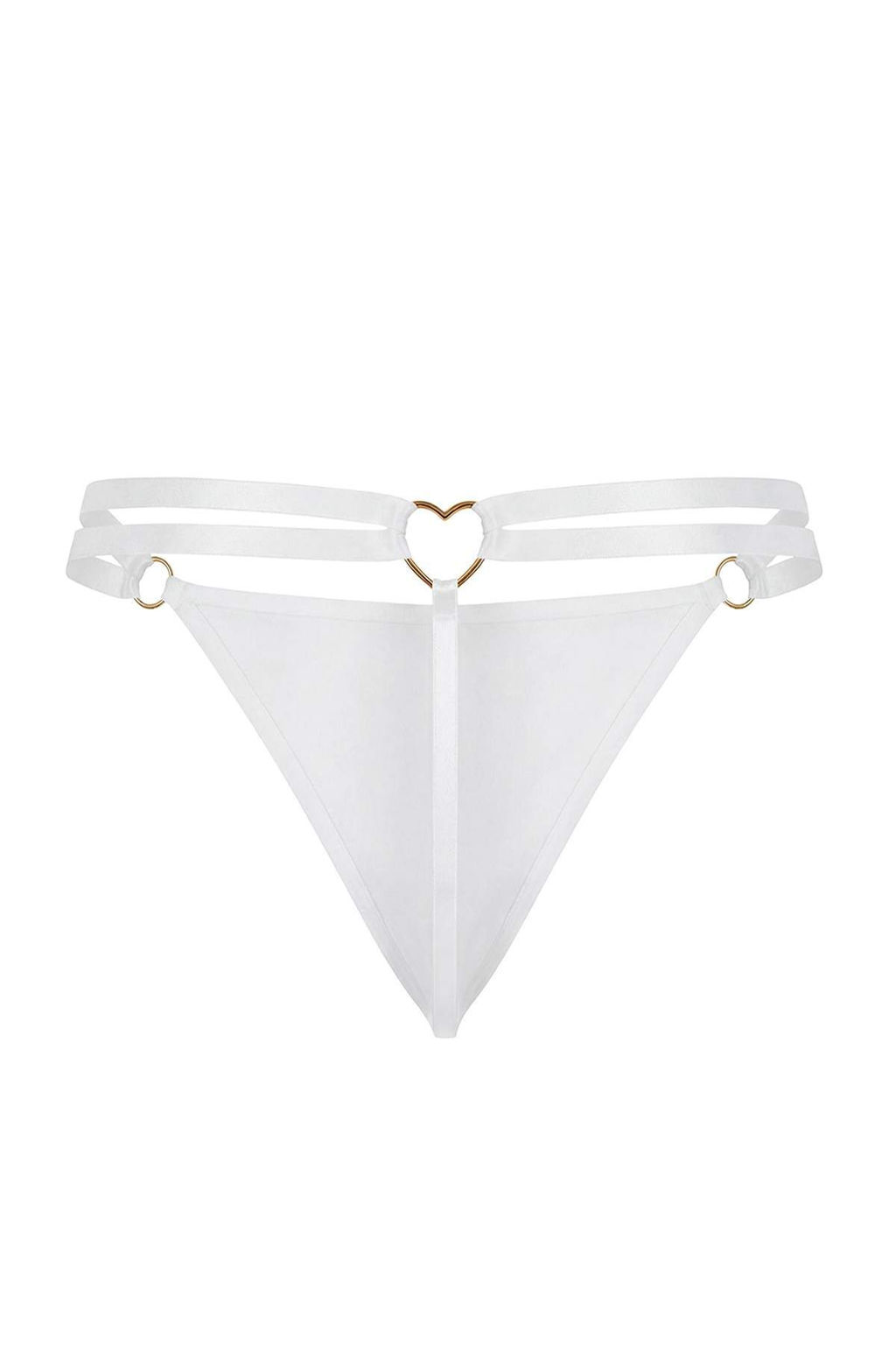 Siyah-Beyaz-K?rm?z? 3lu Kalp Aksesuarl? Micro String Orme Kulot THMAW26KU00054