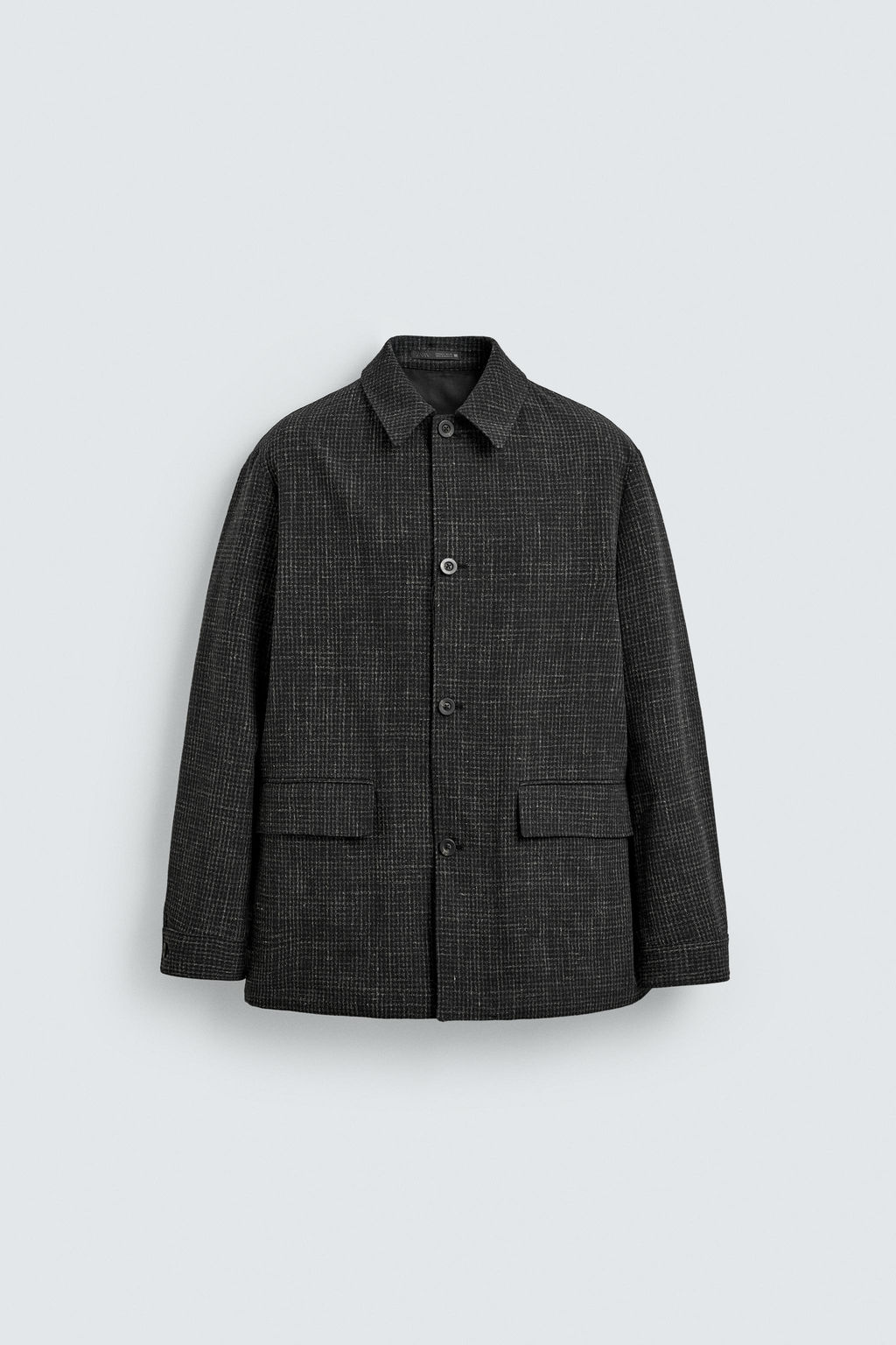 BLAZER RELAXED FIT ESTRUCTURA WAFFLE / Negro - Zara фото 7