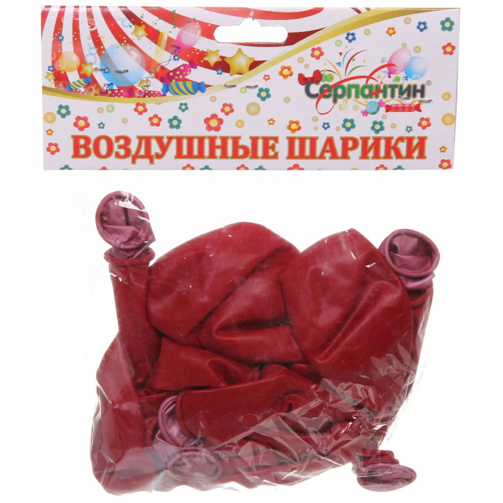 Воздушные шары "Фантазия" 10шт 12"/30см фуксия