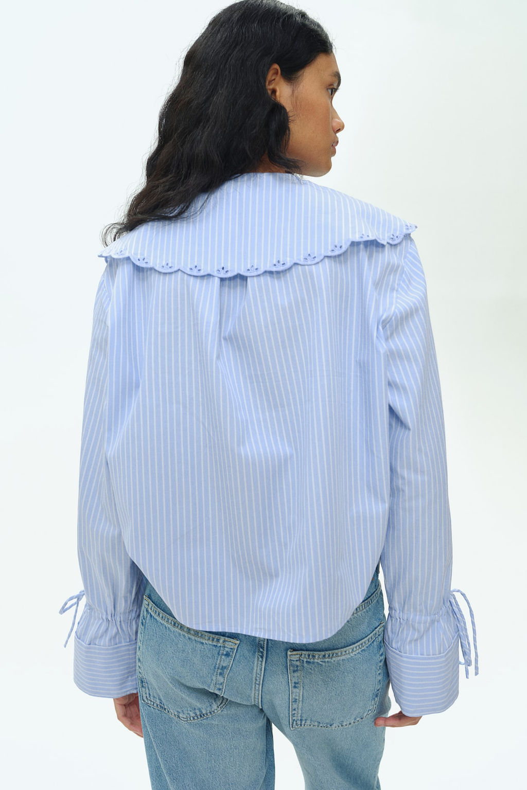 Blusa de popelina con bordado ingles - H&m фото 4