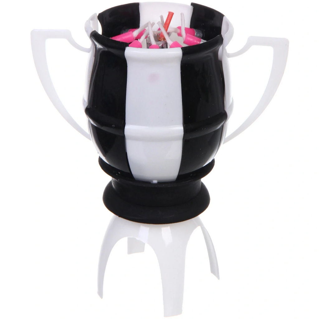 Цена за 2 шт. Свеча для торта раскрывающийся цветок "Кубок" (8 свечей), Черный