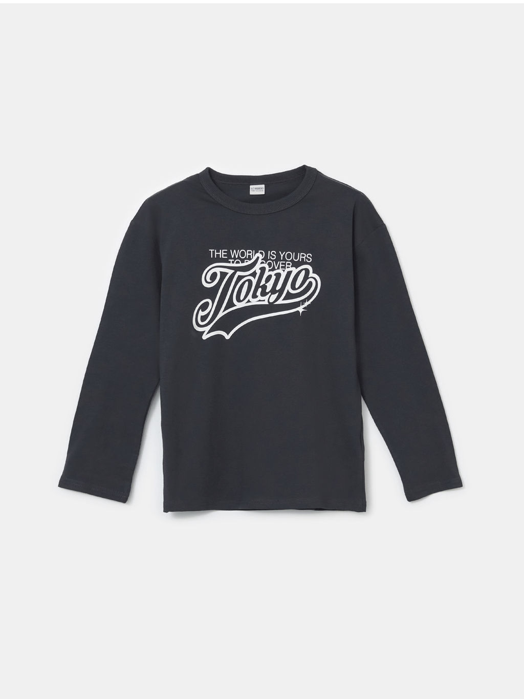 Bisiklet Yaka Tokyo Bask?l? Erkek ?ocuk Ti??rt