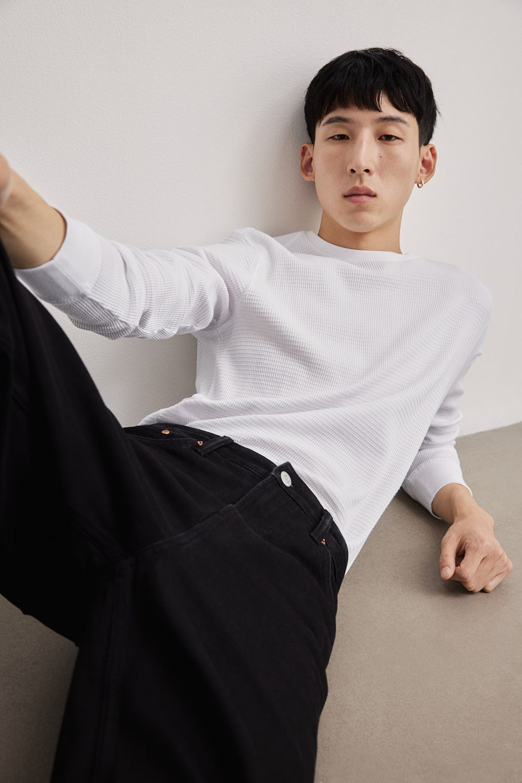 Camiseta en punto gofrado Slim Fit - H&m фото 2