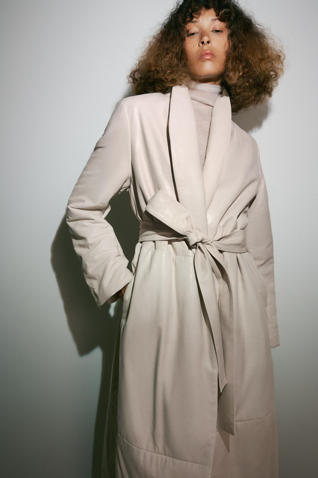 QUILTED LEATHER COAT ZW COLLECTION LIMITED EDITION - Zara фото 11