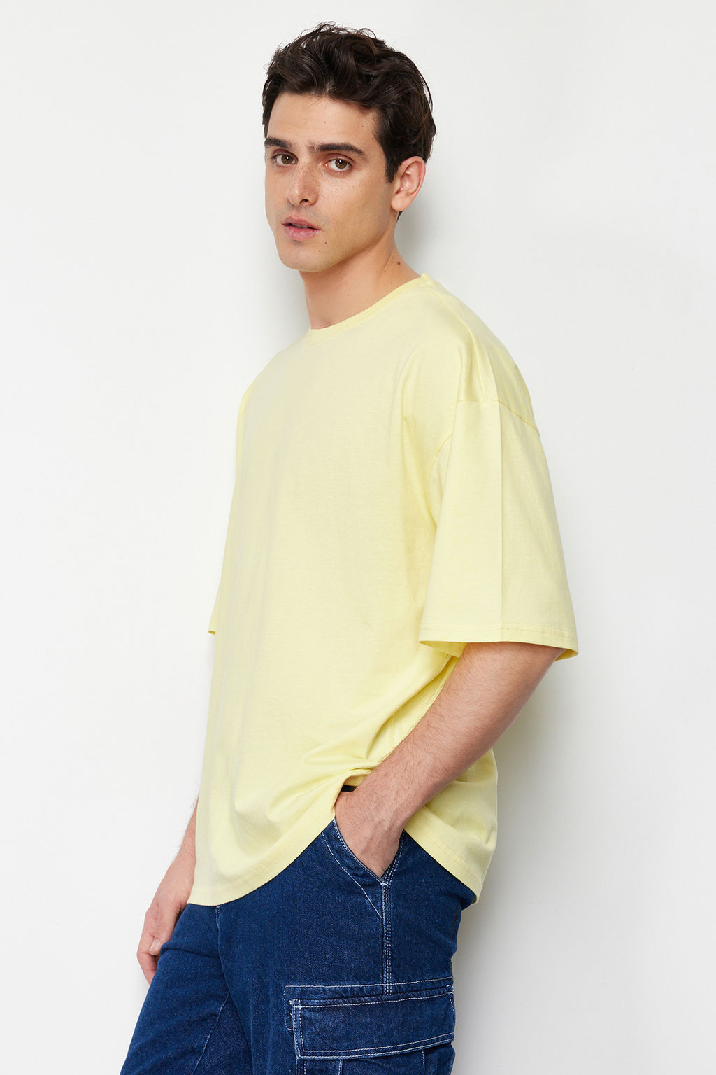 Sar? Oversize/Genis Kesim %100 T-Shirt TMNSS22TS0318