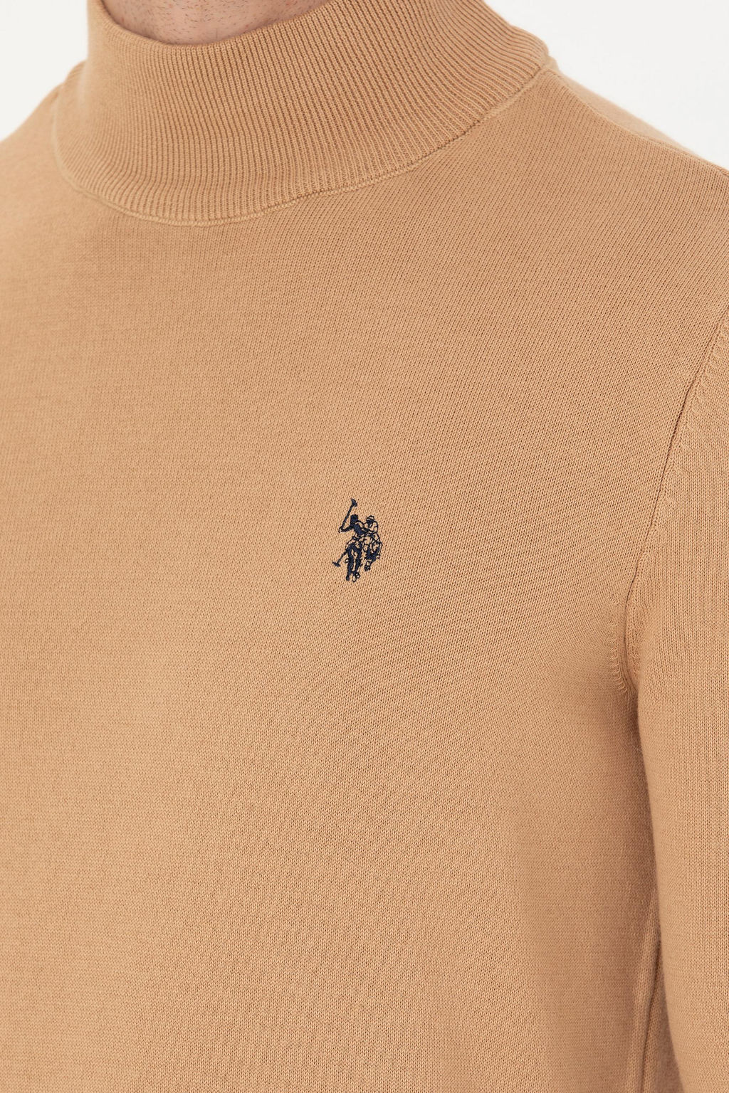 U. S. Polo Assn Мужской базовый свитер песочного меланжа - U.s. polo assn фото 21