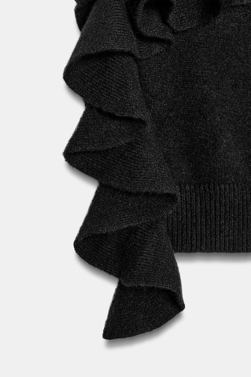 ASYMMETRIC KNIT JUMPER WITH RUFFLES - Zara фото 7