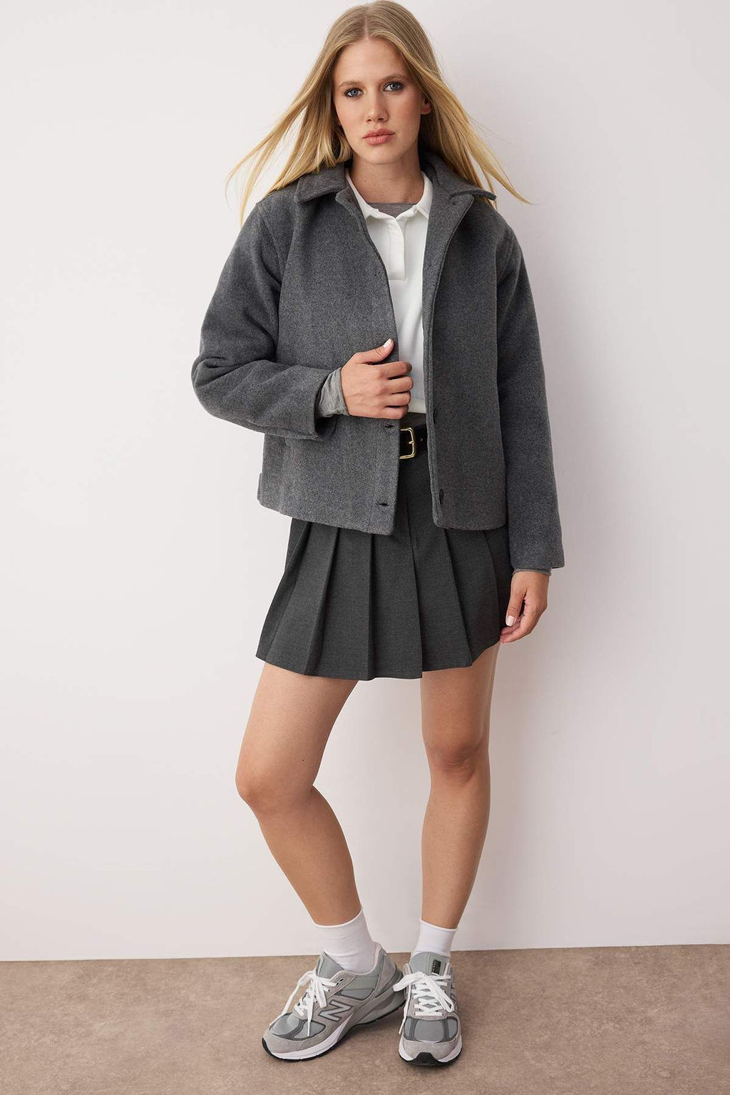 Antrasit Regular Kal?p Kase Ince Ceket Mont TWOAW26MO00133 - Trendyolmilla фото 2