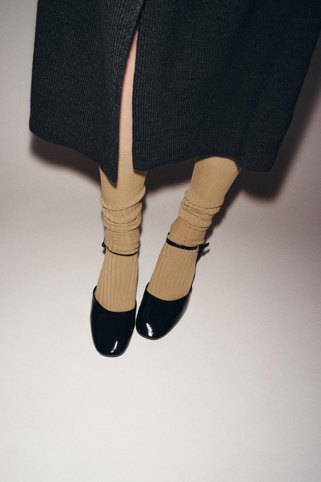 FAUX-PATENT MARY JANE SHOES
