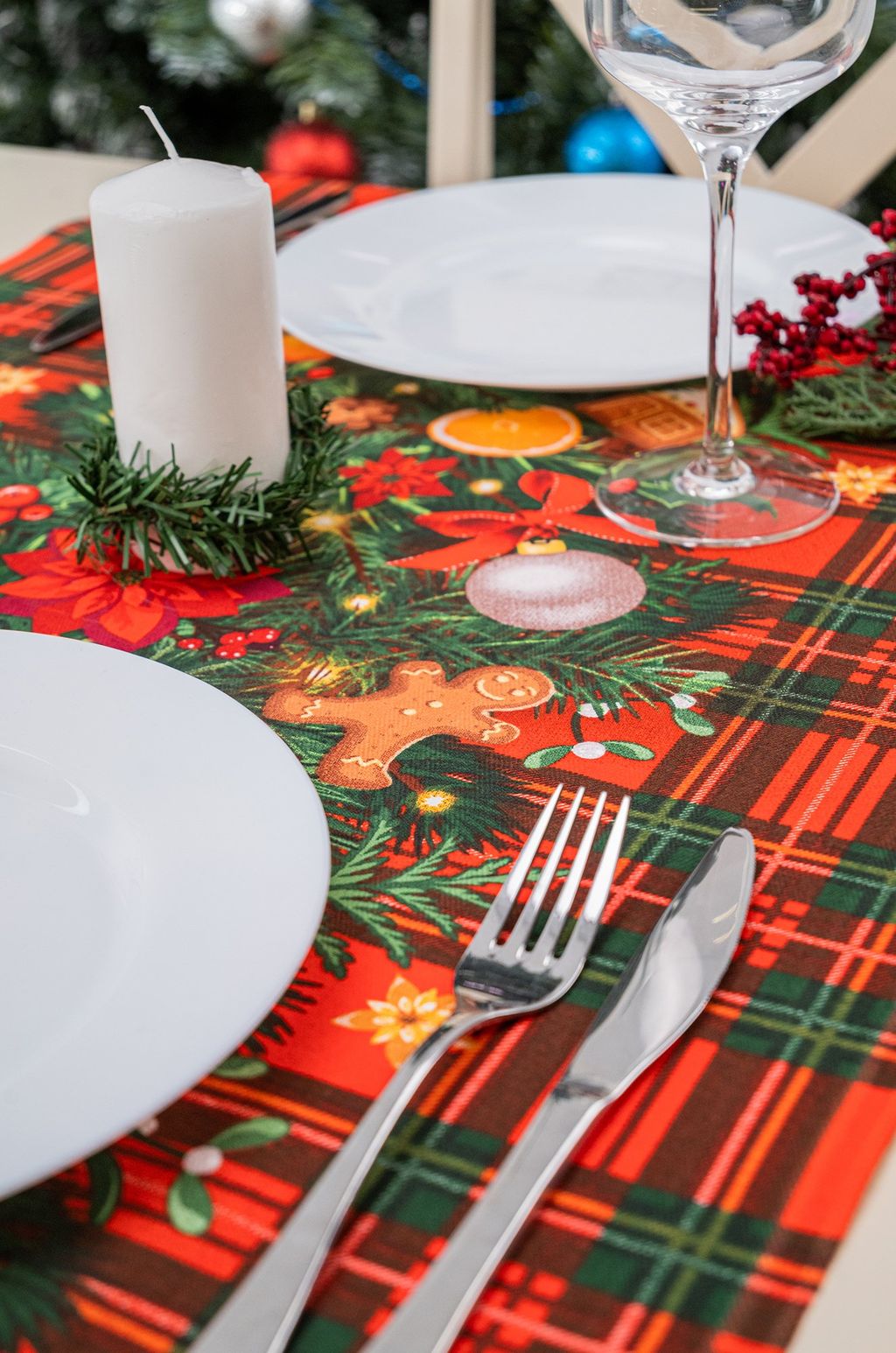 Дорожка на стол из рогожки 50х145 Happy Fox Home  фото 3