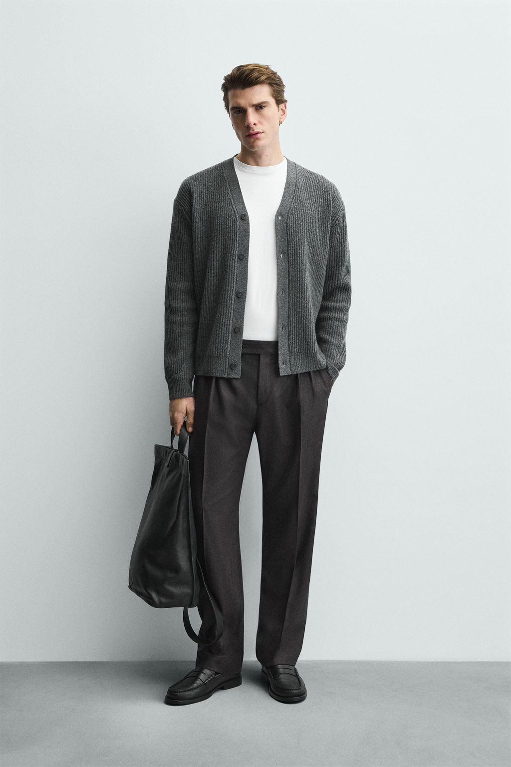 WOOL TEXTURED CARDIGAN - Zara фото 9