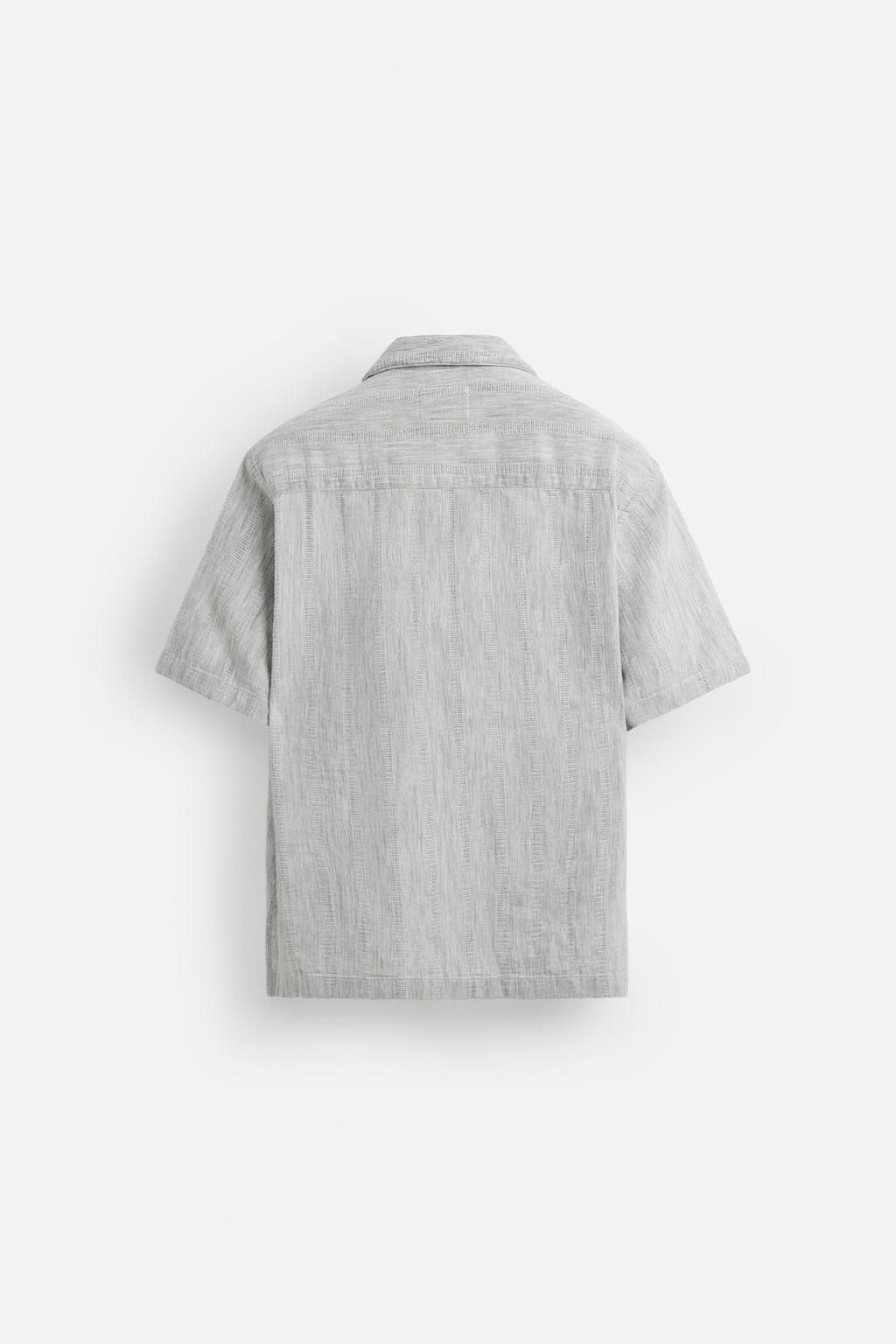 TEXTURED DENIM SHIRT - Zara фото 16