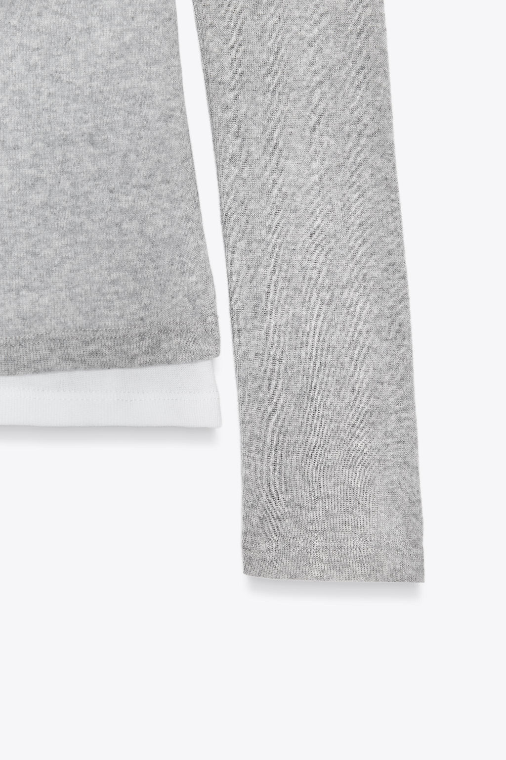 ASYMMETRIC LAYERED-EFFECT T-SHIRT - Zara фото 7