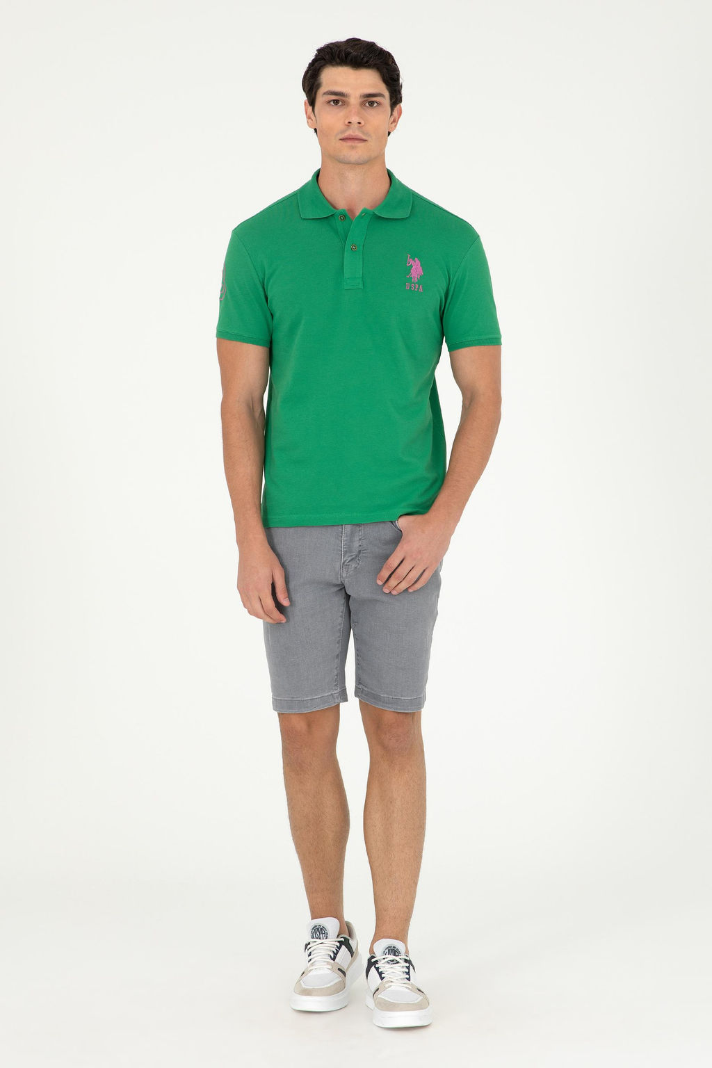 Мужская зеленая базовая футболка Неожиданная скидка в корзине - U.s. polo assn фото 4