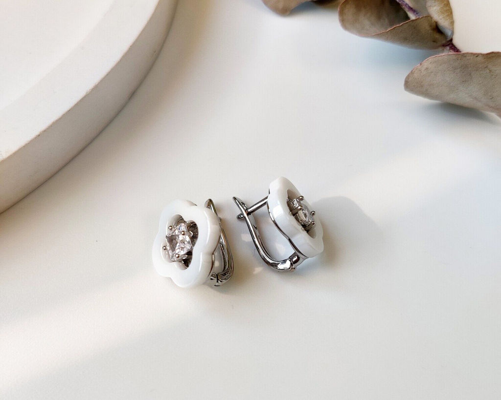 Серьги с керамикой