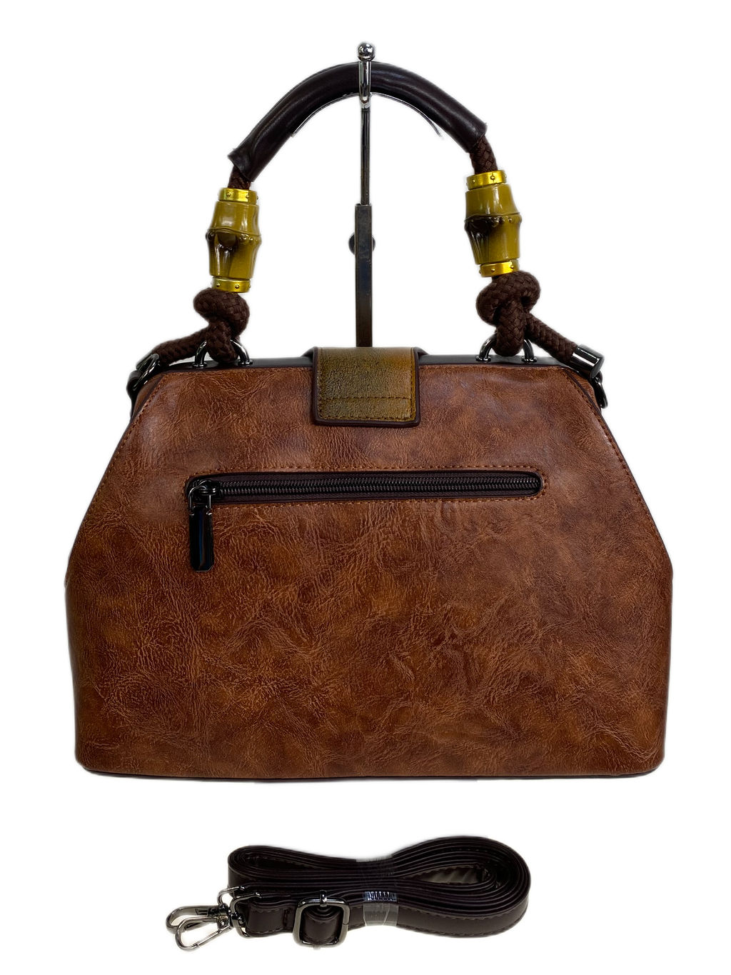 Женская сумка из искусственной кожи, цвет коричневый - Greta фото 2