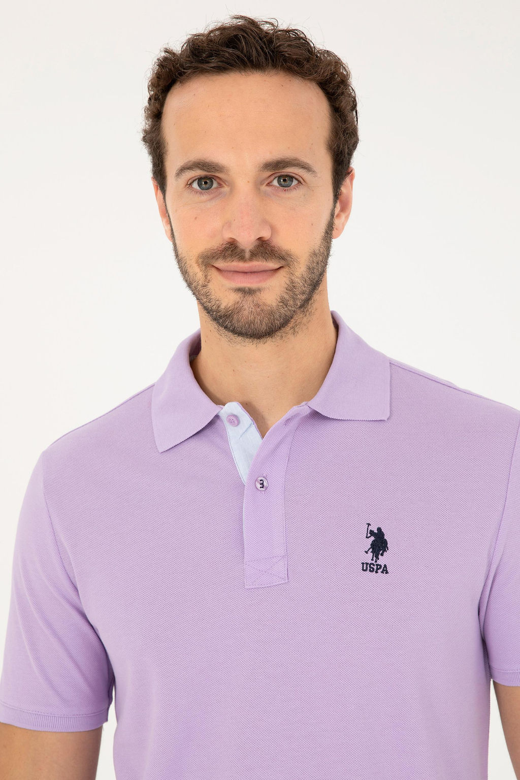 Мужская сиреневая базовая футболка Неожиданная скидка в корзине - U.s. polo assn фото 2