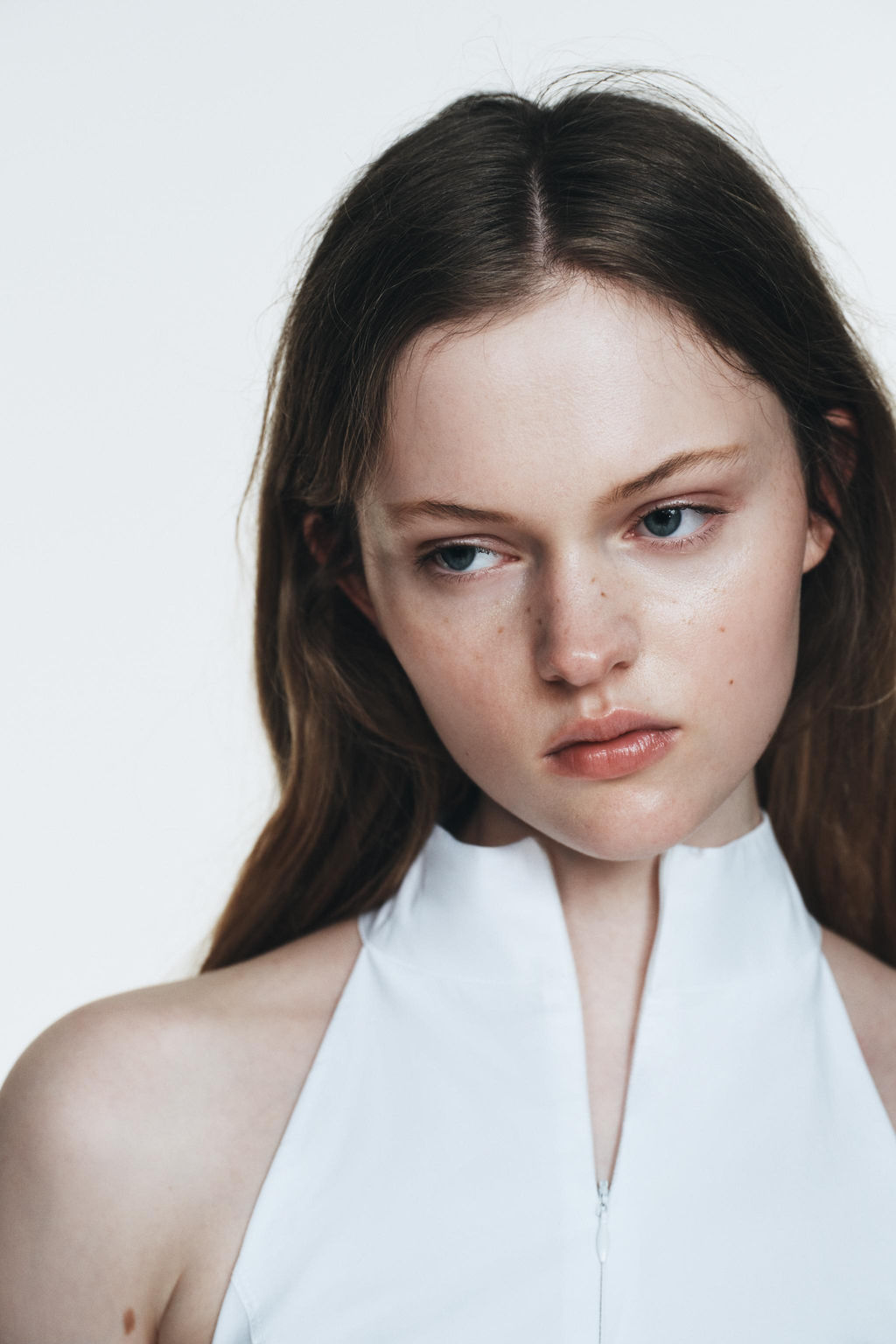 VESTIDO MID HALTER GODETS / Blanco - Zara фото 4