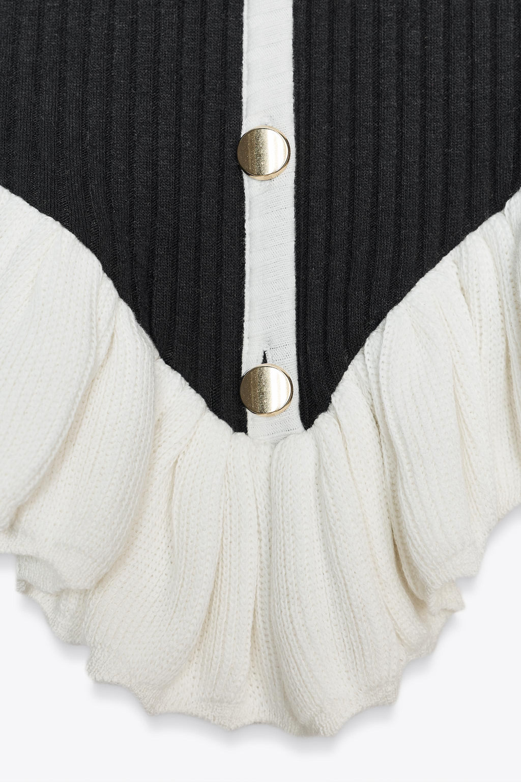 RIBBED BUTTON TOP - Zara фото 7