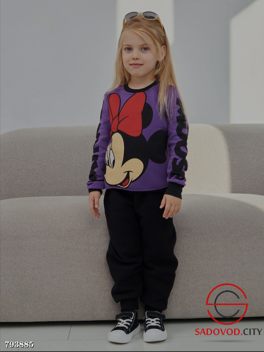 Костюм двойка для девочки из 3х-нитки хлопка с начесом - Bruno фото 3