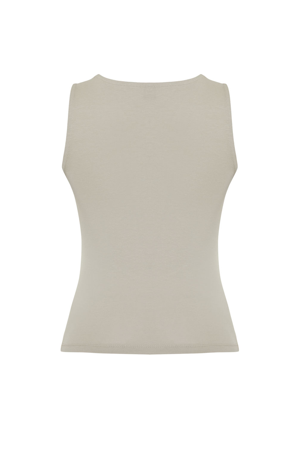 Trendyolmilla Ac?k Gri Buzgu/Drape Detayl? Bisiklet Yaka Orme Bluz TWOSS24BZ00466