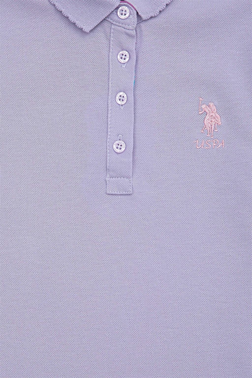 Сиреневая футболка для девочки Basic - U.s. polo assn фото 3