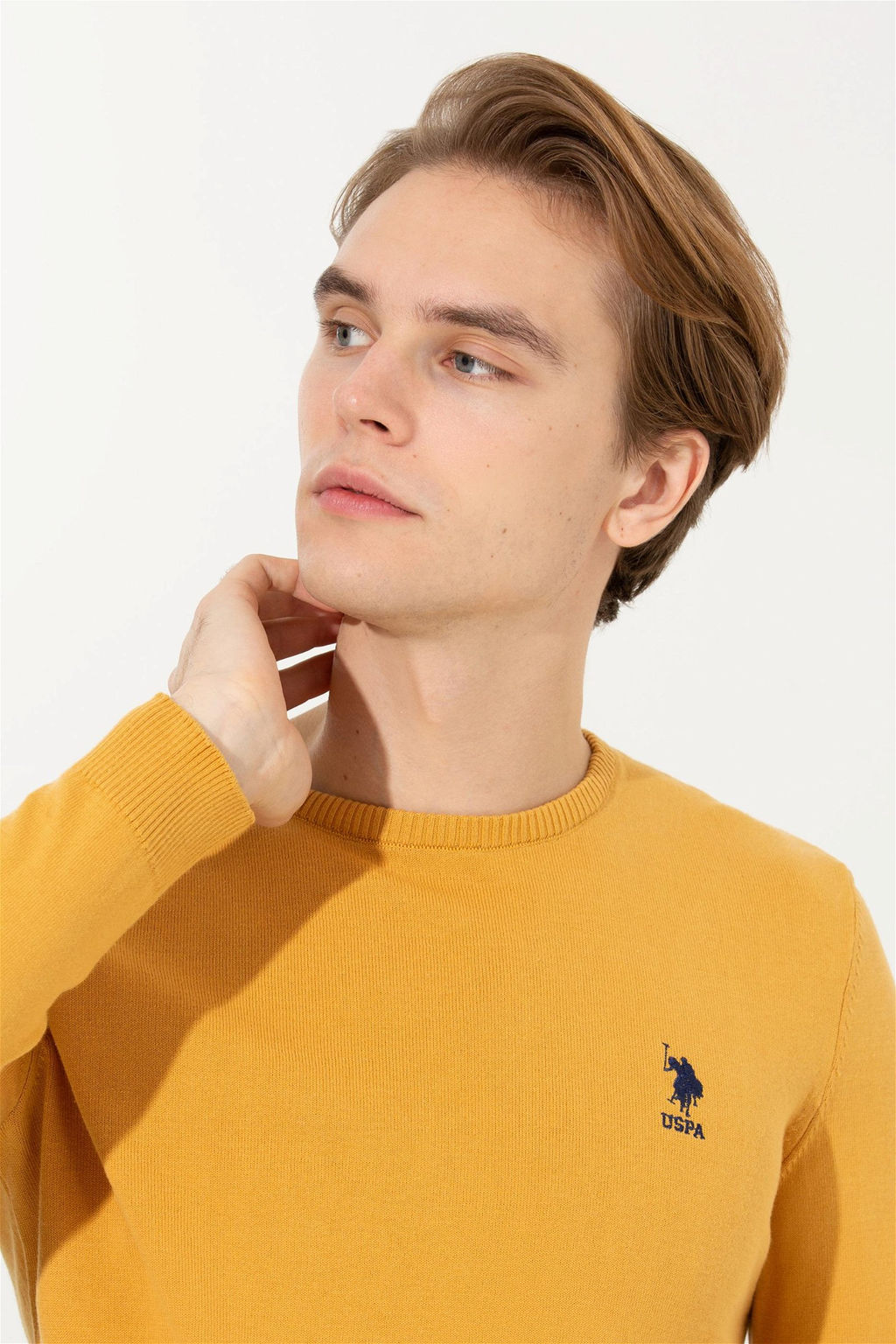 Мужской базовый трикотажный свитер Safran с круглым вырезом Неожиданная скидка в корзине