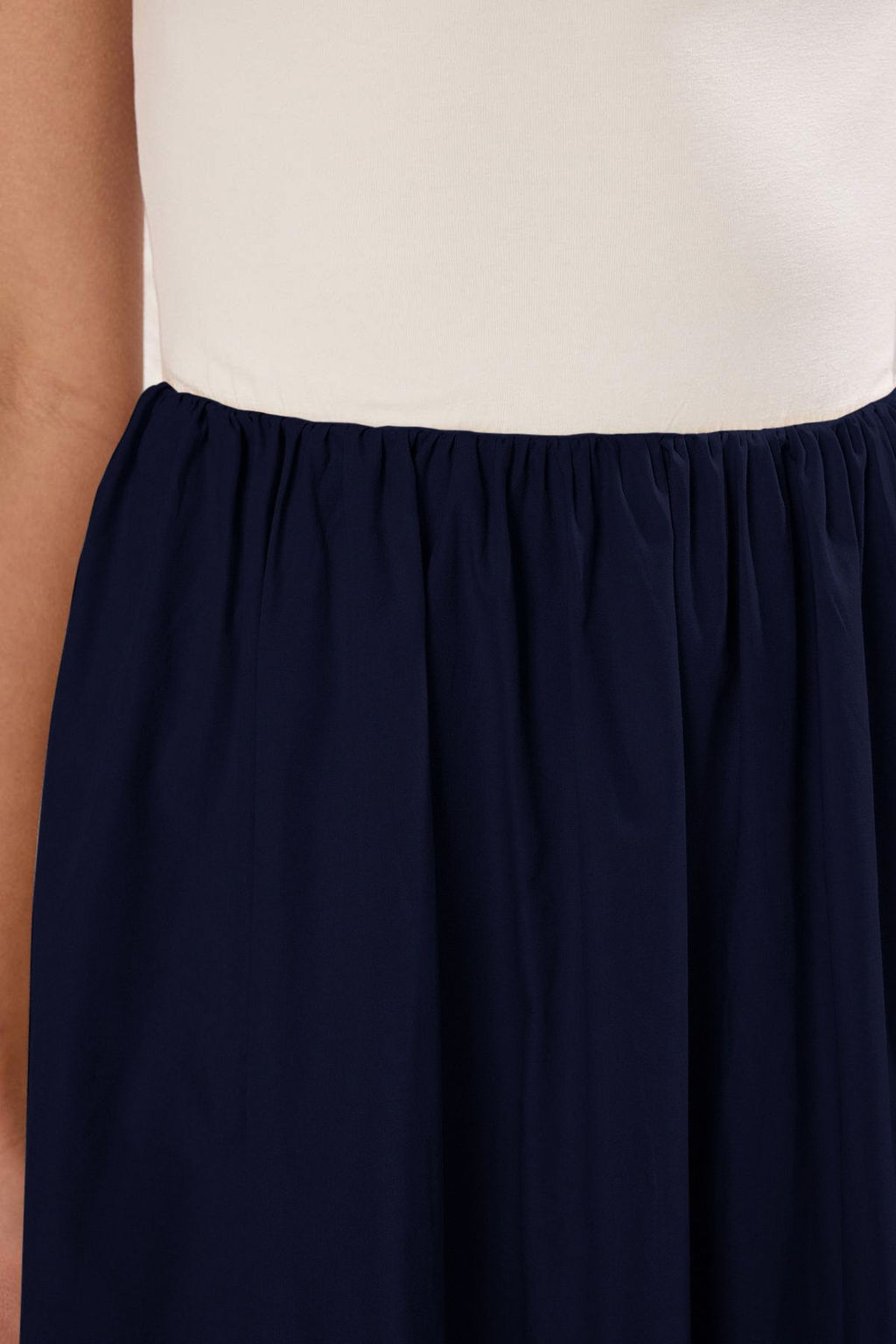 Lacivert Renk Bloklu Maxi Dokuma Elbise TWOSS25EL00867