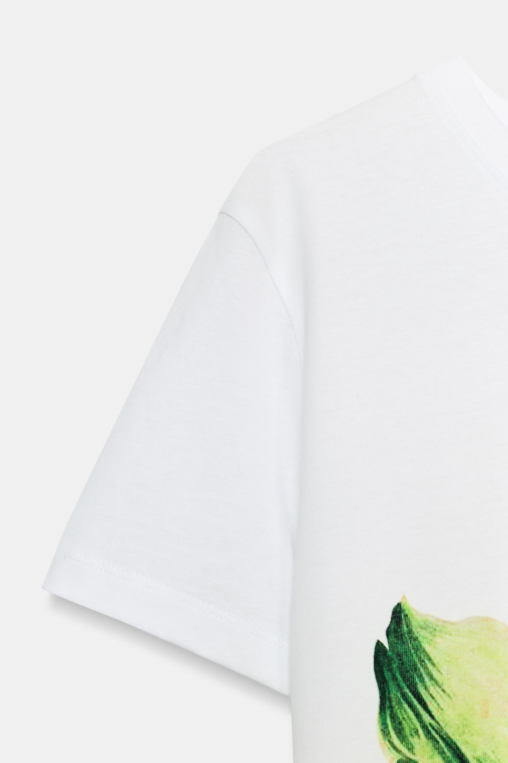 CAMISETA ESTAMPADO FLORES / Blanco