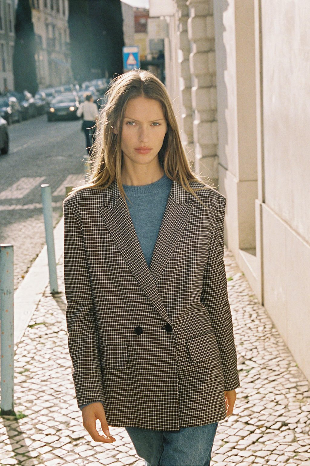 OVERSIZE DOUBLE-BREASTED CHECK BLAZER - Zara фото 14