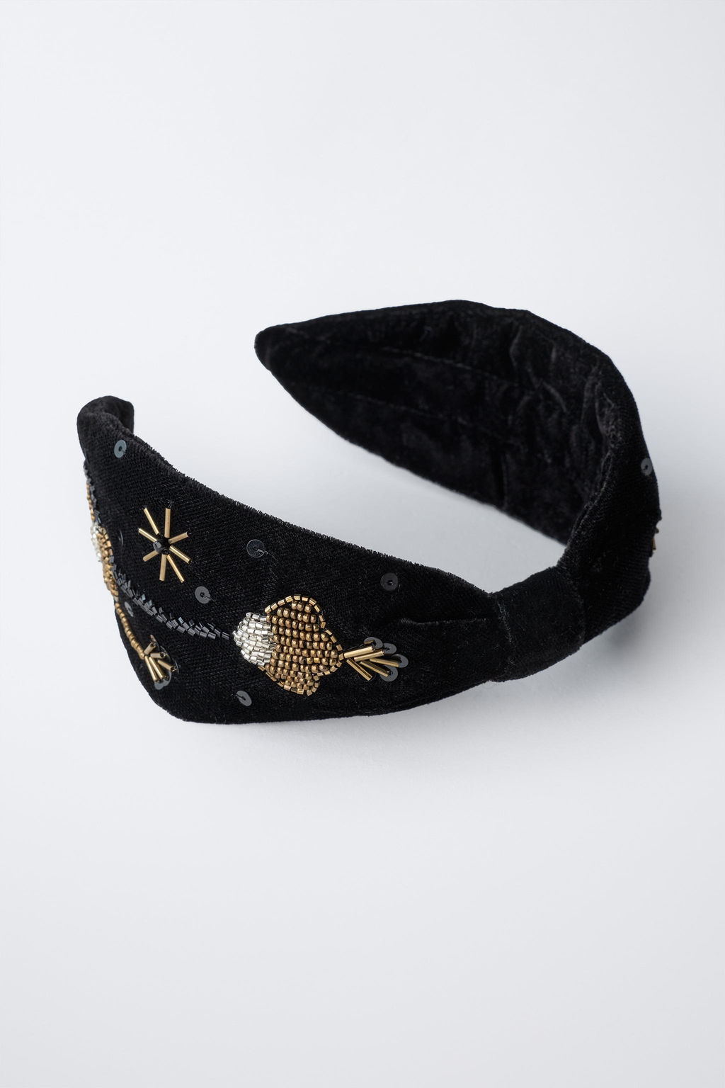 BEADED VELVET HEADBAND - Zara фото 3