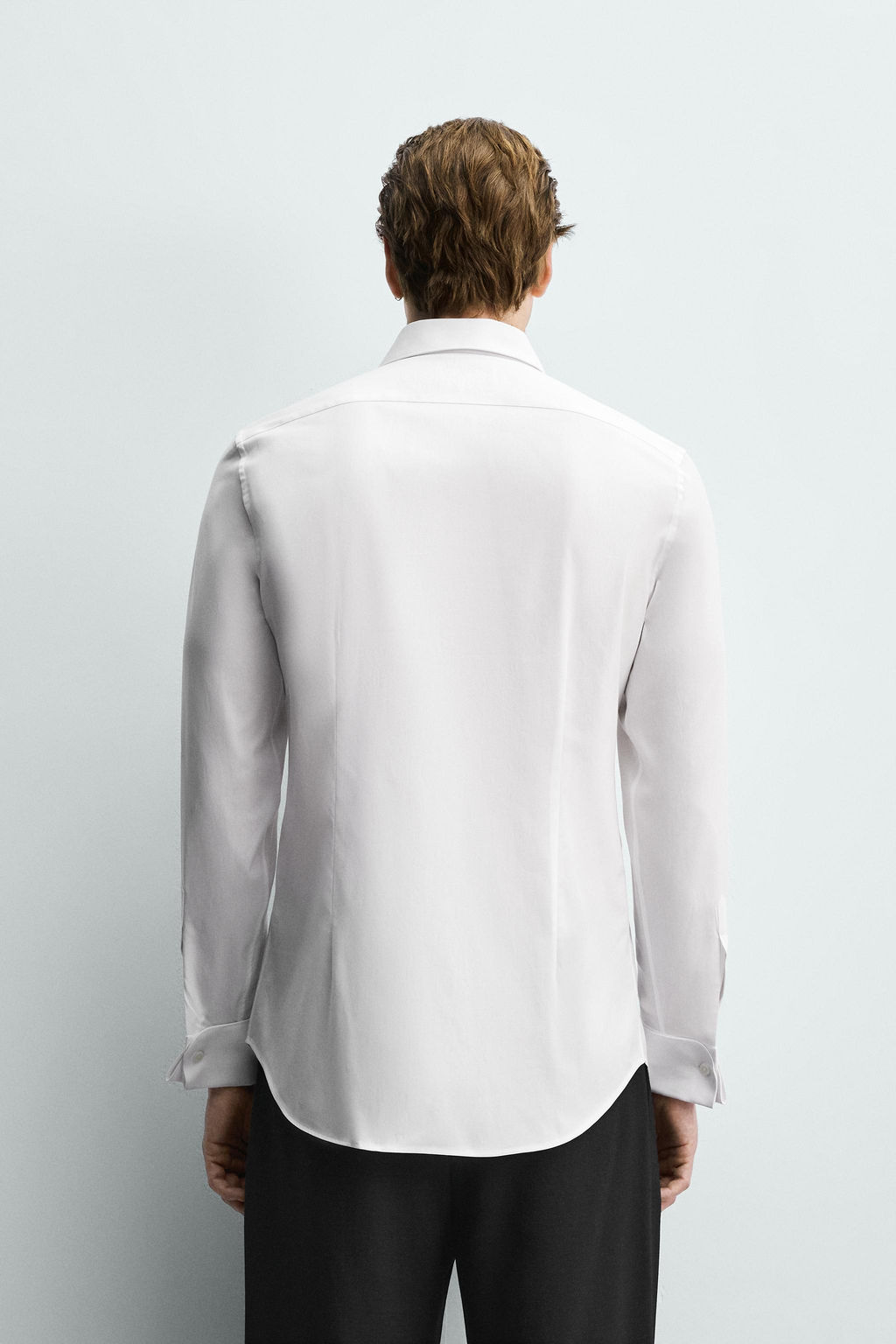 CAMISA SLIM FIT PU?O GEMELO / Blanco - Zara фото 3
