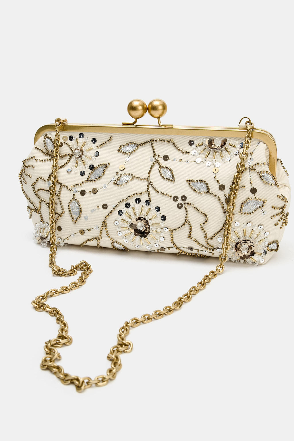 BOLSO CLUTCH APLIQUES / Crudo - Zara фото 2