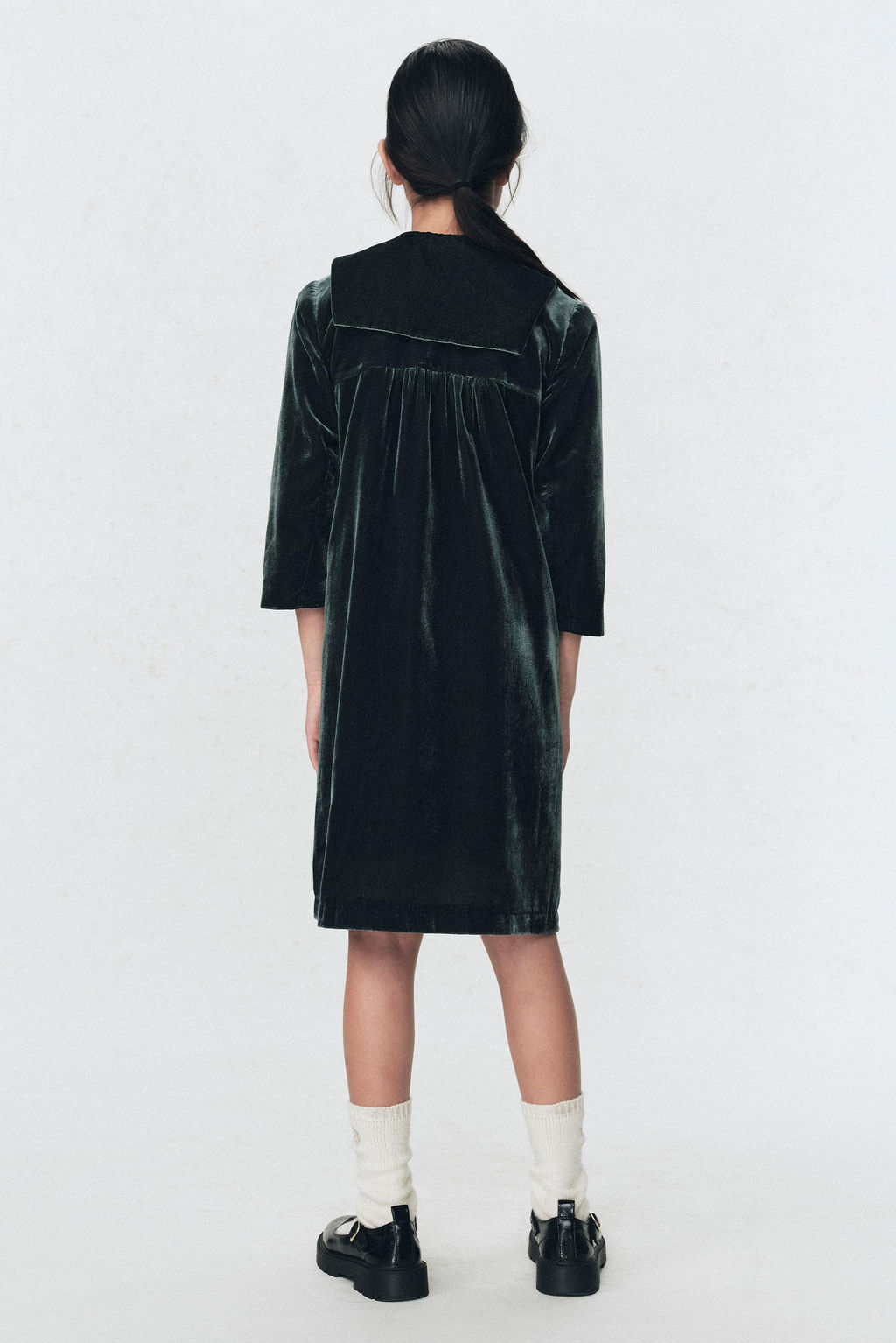 VELVET DRESS WITH DETACHABLE SCARF SOSHIOTSUKI x ZARA  фото 3